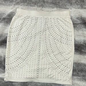 Gorgeous Cache brand white beaded skirt. Never used.